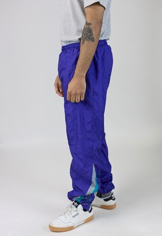 VINTAGE PURPLE SHELL TRACKSUIT BOTTOMS
