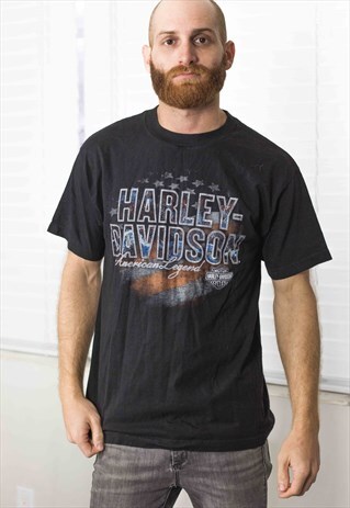 VINTAGE HARLEY DAVIDSON T-SHIRT LOGO 90S M 7.8
