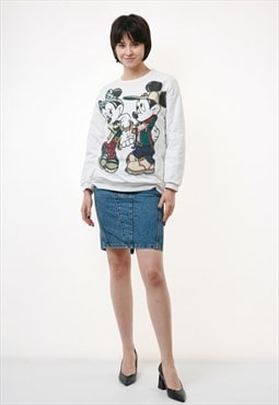 70s Vintage Lined Cotton Disney Lined Minnie Sweatshirt 2435