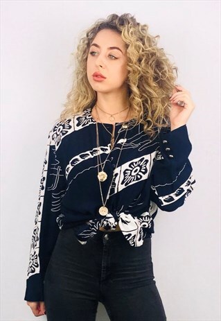 VINTAGE OVERSIZED PATTERN SHIRT