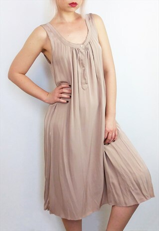 VINTAGE CAMI DRESS / SLIP IN PALE TAUPE