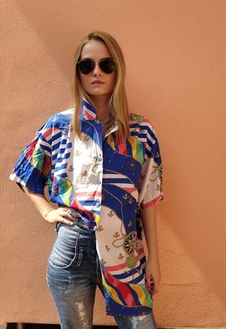 90S OVERSIZED PATTERNED SHIRT