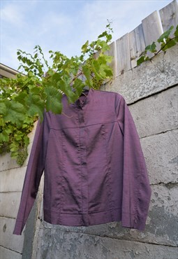 Y2K Metallic Purple Jacket