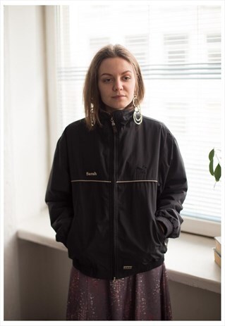 VINTAGE 90'S BLACK BOMBER JACKET