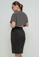VINTAGE Y2K POLKA DOT CUT OUT BACK ASYMETRICAL MIDI DRESS S