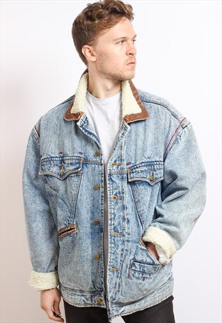 VINTAGE FLEECE LINED DENIM JACKET