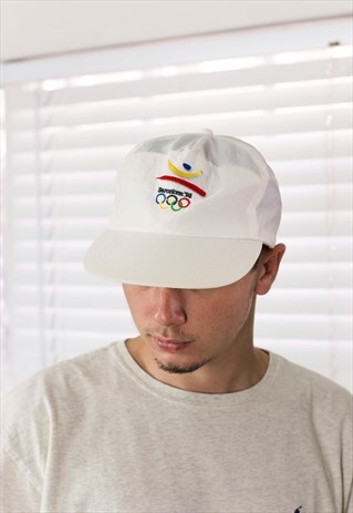 VINTAGE OLYMPICS BASEBALL CAP HAT LOGO 90S X 1.9