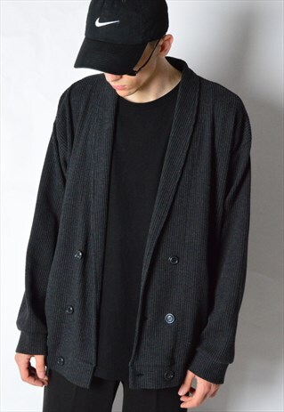 VINTAGE 90S DARK GREY CARDIGAN