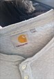 MEN'S CARHARTT LONG SLEEVE HENLEY T-SHIRT IN GREY SIZE MEDIU