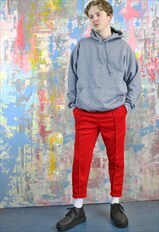 Bright Red Patchwork Trousers 