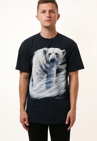 CANADIAN VINTAGE BEAR TURLEX GREENLAND COTTON T-SHIRT 15866