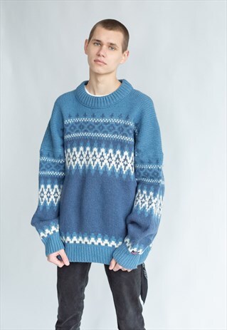 VINTAGE 80S WINTER WOOL JUMPER