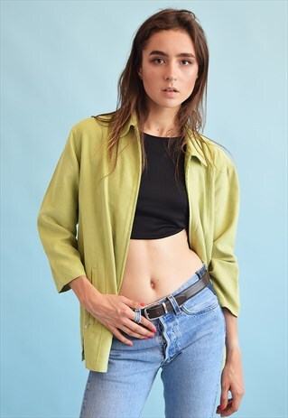 90'S RETRO MINIMALIST FAUX SUEDE SCANDI MOMS SHIRT