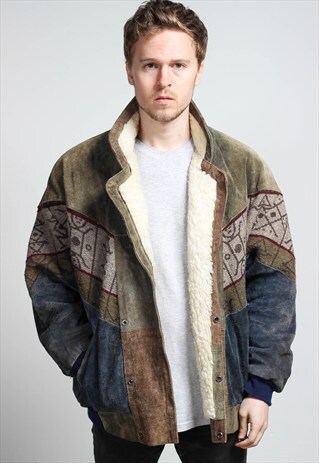 VINTAGE AZTEC NAVAJO SHERPA JACKET