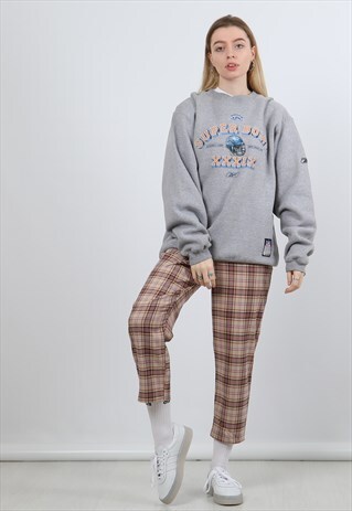 REEBOK GREY SMALL PRINTED SWEATSHIRT
