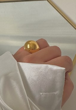 COUTURE. Gold Plated XL Bubble Dome Ring 