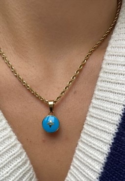 Authentic Louis Vuitton Blue Pastilles- Repurposed Necklace