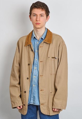 VINTAGE 90'S WRANGLER BEIGE WORKMAN STYLE COAT