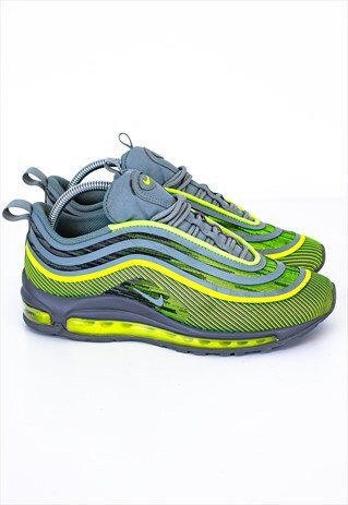 NIKE 97 TRAINERS GREEN / GREY / YELLOW (PREOWNED)
