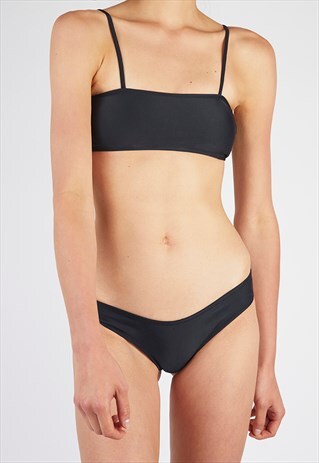 LUCIA BLACK SQUARE NECK BIKINI SET