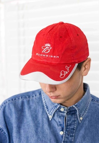 VINTAGE BUDWEISER RACING CAP LOGO 90S ONE SIZE 2.6