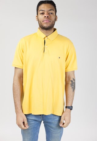 VINTAGE TOMMY HILFIGER YELLOW POLO SHIRT