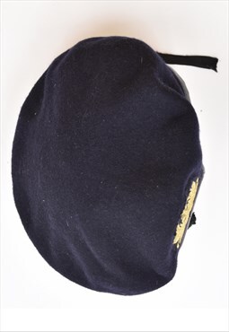 Vintage 90's Beret Hat Navy Blue