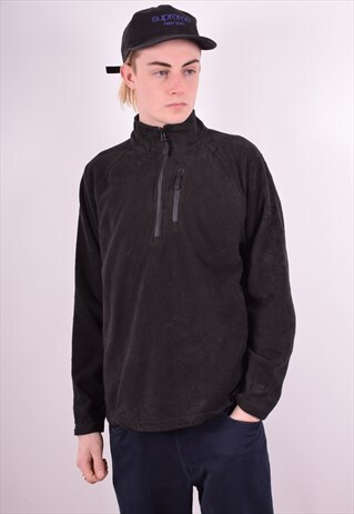 STARTER MENS VINTAGE FLEECE JUMPER MEDIUM BLACK 90'S
