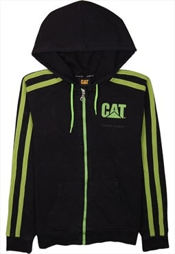 Vintage 90's Cat Hoodie Full Zip Up Black Small (missing