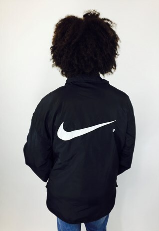 NIKE EMBROIDERED SWOOSH BIG LOGO COAT