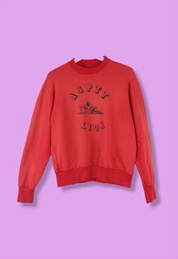 Vintage ASPTT Lyon Sweatshirt in Red M