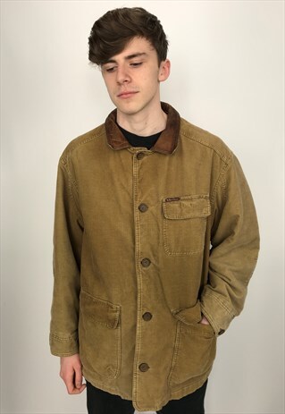 90S VINTAGE MARLBORO CLASSICS TAN CORD JACKET