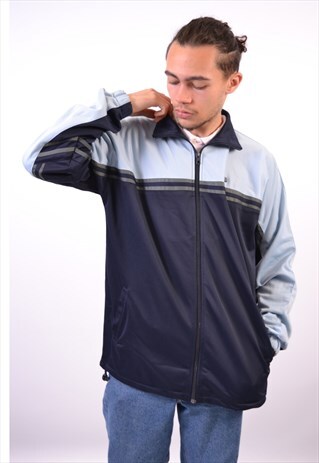 VINTAGE ASICS TRACKSUIT TOP JACKET BLUE