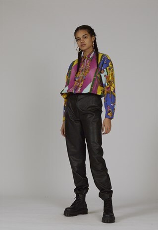RARE VINTAGE 90'S EMANUEL UNGARO BUTTER SOFT LEATHER TROUSER