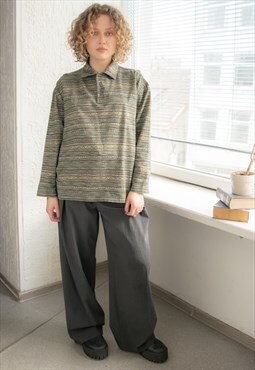 Vintage 80's Green Aztec Print MISSONI Top
