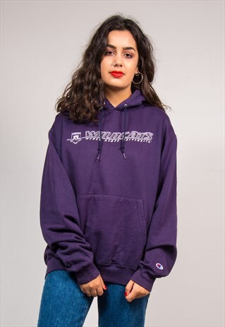90'S CHAMPION PURPLE COLLEGE SPORTS SWEATSHIRT HOODIE