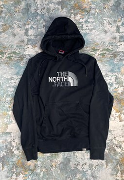 The North Face Embroidered Spell Out Black Hoodie