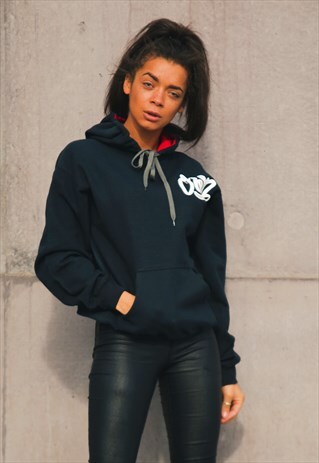OC FEMALE SIMPLE HOODY -RED CONTRAST