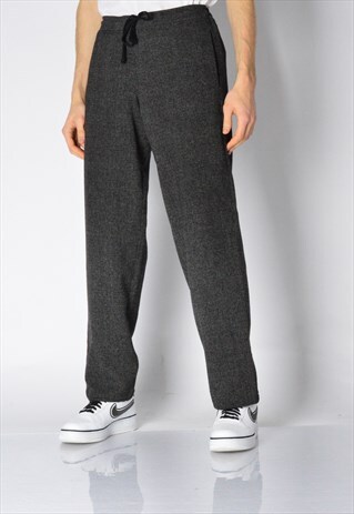 VINTAGE 90S UNISEX GREY CHECK PANTS