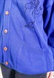 VINTAGE 90S HANNA BARBERA YOGI BLUE CARDIGAN 