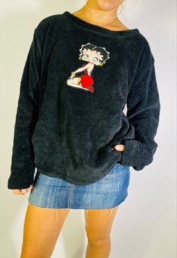 Vintage Size La Y2K Betty Boop Sweatshirt In Black