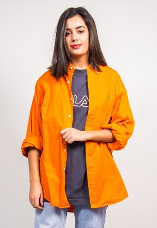 90'S VINTAGE RALPH LAUREN ORANGE OVERSIZE SHIRT
