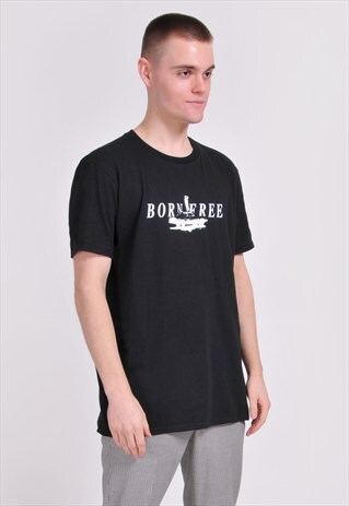 BLACK BORN FREE T-SHIRT