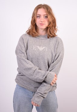 Vintage Armani Sweatshirt Jumper Grey