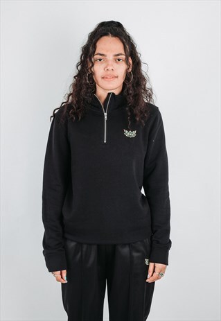 LOTUS QUARTER ZIP FLEECE - BLACK