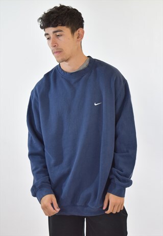 VINTAGE 90S BLUE NIKE CREW NECK SWEATSHIRT