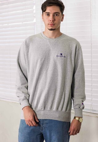 VINTAGE CHAMPION SWEATSHIRT LOGO 90S L 17.6