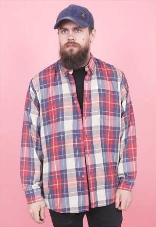 VINTAGE RED CHECK SHIRT /R10049