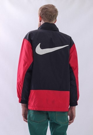 VINTAGE MENS NIKE JUNGFRAU MARATHON BIG LOGO WINTER JACKET