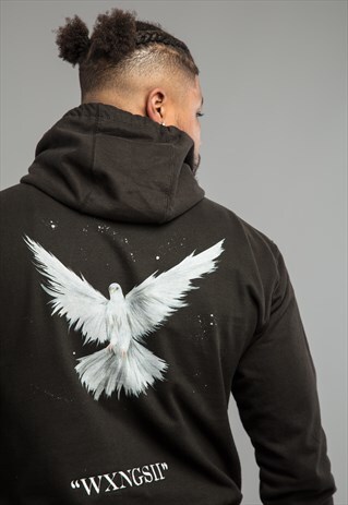 PINNA "WXNGSII" HOODIE - BLACK